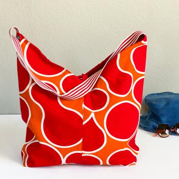 Strandtasche orange-rot
